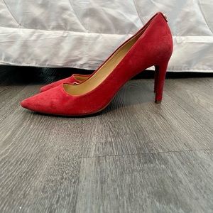 Red Velvet Michael Kors Size 8 Heels